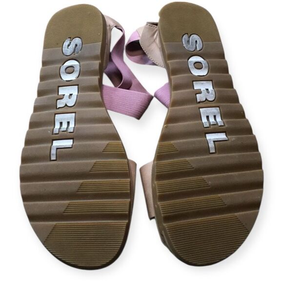 SOREL Women’s Pink and Tan Ella II Sandals Size 9 - Picture 7 of 8